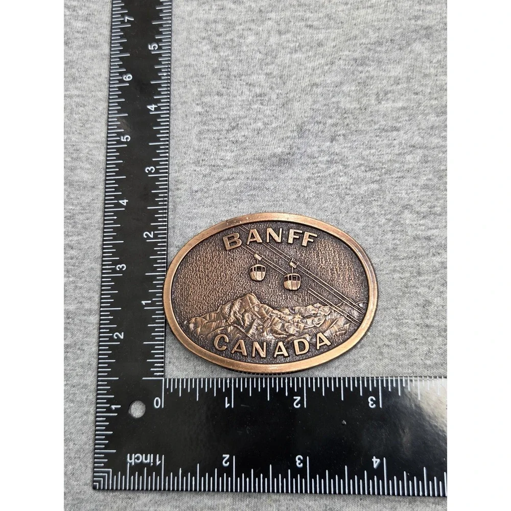 Vintage Banff Canada National Park Commemorative Belt Buckle Souvenir
